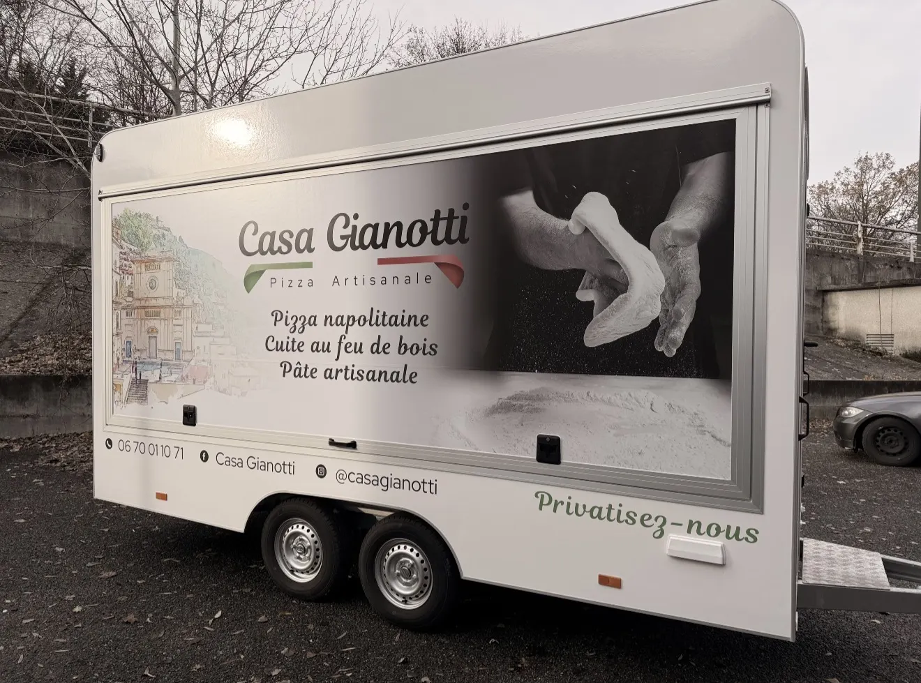 Le food truck Casa Gianotti installé pour un événement privé en Haute-Savoie